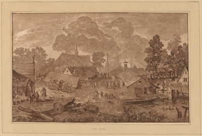 Wioska ze stawem autorstwa Cornelis Ploos van Amstel