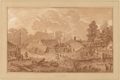 Wioska ze stawem autorstwa Cornelis Ploos van Amstel