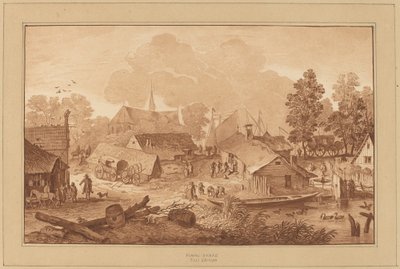 Wioska ze stawem autorstwa Cornelis Ploos van Amstel