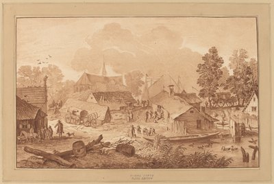Wioska ze stawem autorstwa Cornelis Ploos van Amstel
