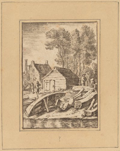Stocznia autorstwa Cornelis Ploos van Amstel after Herman Saftleven
