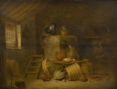 Wnętrze kuchni autorstwa Cornelis Saftleven