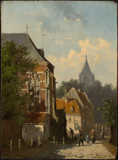 Holenderska scena uliczna autorstwa Cornelis Springer