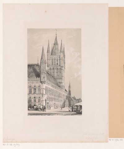 Sukiennice w Ypres Ratusz z XIII wieku (Halte Yperen) (tytuł na obiekcie) autorstwa Cornelis Springer