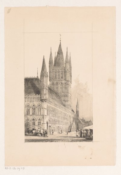 Sukiennice w Ypres Ratusz z XIII wieku autorstwa Cornelis Springer