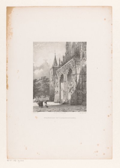 Katedra św. Jana w Den Bosch Św. Jankerk w Hertogenbosch (tytuł na obiekcie) autorstwa Cornelis Springer