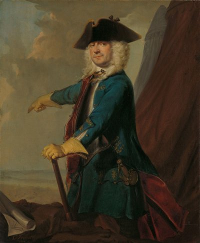 Gerrita Sichtermana (1688-1730). Kwatermistrz Generalny Kawalerii, pułkownik pułku piechoty Oranje-Groningen, komendant grobu autorstwa Cornelis Troost