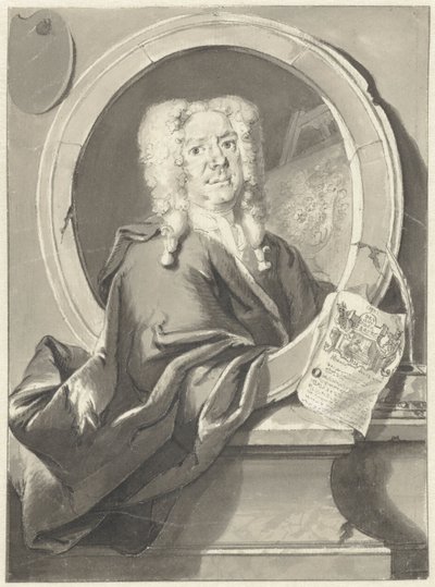 Portret Jacoba Campo Weyermana w medalionie autorstwa Cornelis Troost