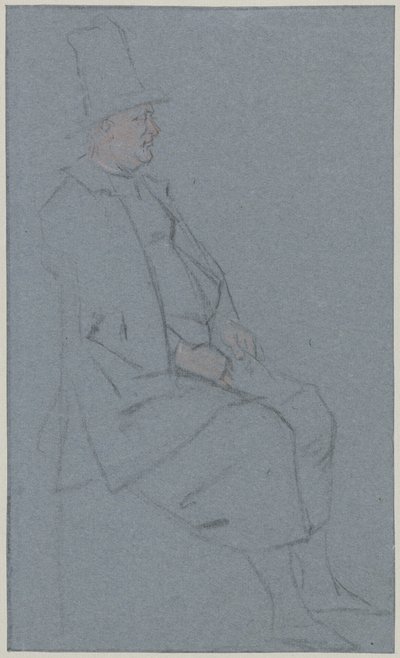 Siedzący znachor, profil po prawej autorstwa Cornelis Troost