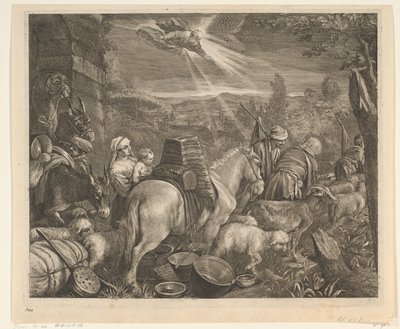 Abraham opuszcza Haran Chelatacje (tytuł serii) autorstwa Cornelis Visscher (II)