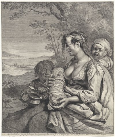 Heidi Obiecuję, że bogatsi biedni (...) słowa, które podałem (tytuł na przedmiocie) autorstwa Cornelis Visscher (II)
