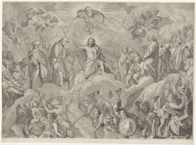 Sąd Ostateczny (górna płyta) autorstwa Cornelis Visscher (II)