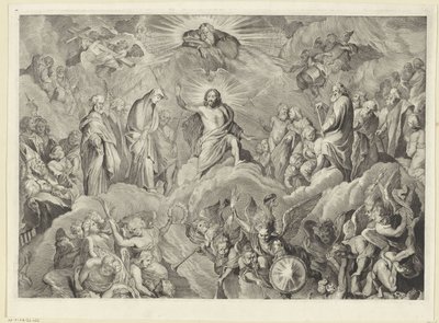 Sąd Ostateczny (górna płyta) autorstwa Cornelis Visscher (II)