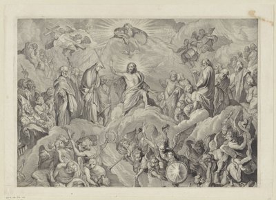 Sąd Ostateczny (górna płyta) autorstwa Cornelis Visscher (II)
