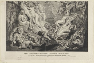 Sąd Ostateczny (dolna płyta) autorstwa Cornelis Visscher (II)
