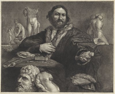 Portret kolekcjonera Andrei Odoni Portret van Andrei Odoni autorstwa Cornelis Visscher (II)