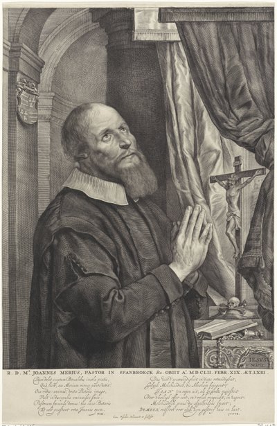 Portret Joannes van der Meer autorstwa Cornelis Visscher (II)