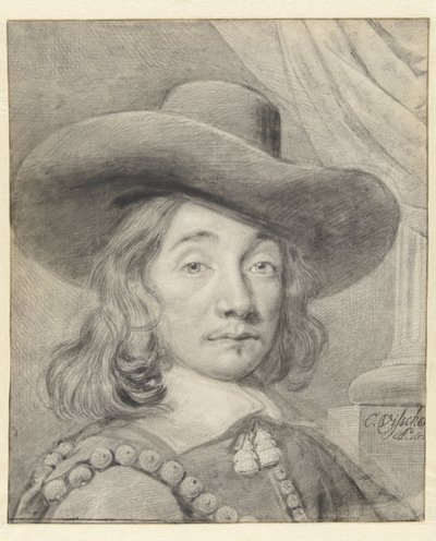 Autoportret w kapeluszu autorstwa Cornelis Visscher (II)