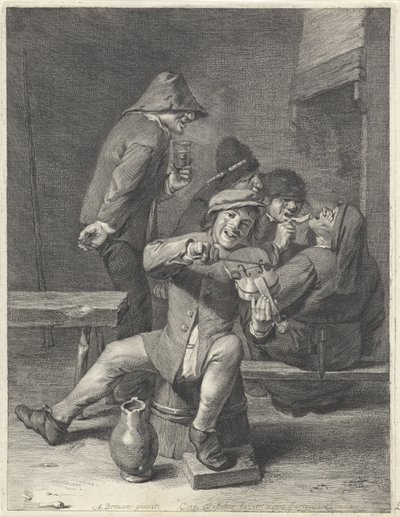 Skrzypek / Publiczność autorstwa Cornelis Visscher (II)