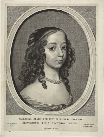 Albertyna Agnieszka, księżniczka Orange Nassau, z Dziewięciu portretów autorstwa Cornelis Visscher