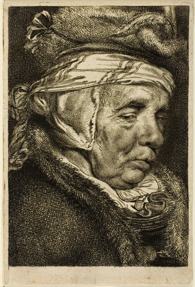 Głowa starej kobiety autorstwa Cornelis Visscher