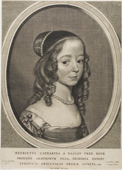 Henrietta Catharina, księżniczka Orange Nassau, z Dziewięciu portretów autorstwa Cornelis Visscher