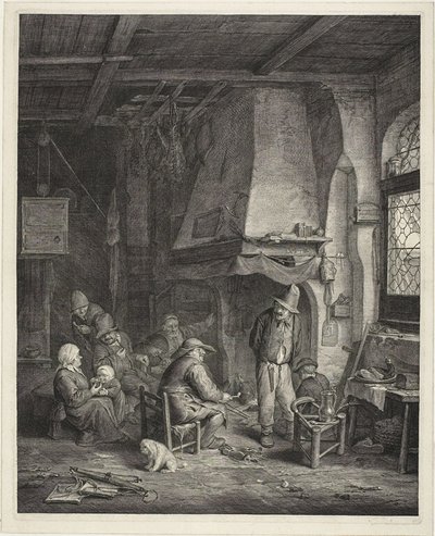 Wnętrze karczmy o nazwie "The Skaters" (Łyżwiarze) autorstwa Cornelis Visscher