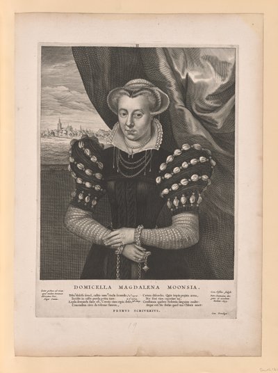 Magdalena Moons, z Quatuor Personae autorstwa Cornelis Visscher