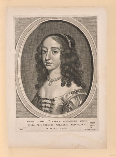 Mary Stuart, żona Wilhelma II, z Dziewięciu portretów autorstwa Cornelis Visscher