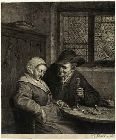 Stary mężczyzna i kobieta autorstwa Cornelis Visscher