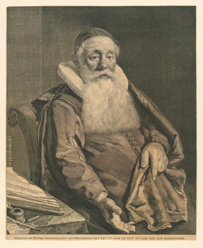 Portret Gelliusa de Bouma autorstwa Cornelis Visscher