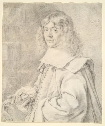 Portret młodego mężczyzny autorstwa Cornelis Visscher