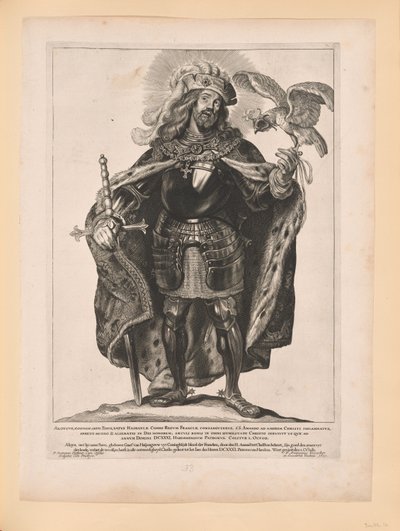 Święty Bavo, ze świętych północnych i południowych Niderlandów autorstwa Cornelis Visscher