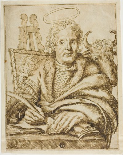 Święty Łukasz autorstwa Cornelis Visscher
