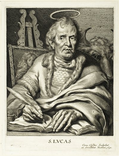 Święty Łukasz autorstwa Cornelis Visscher