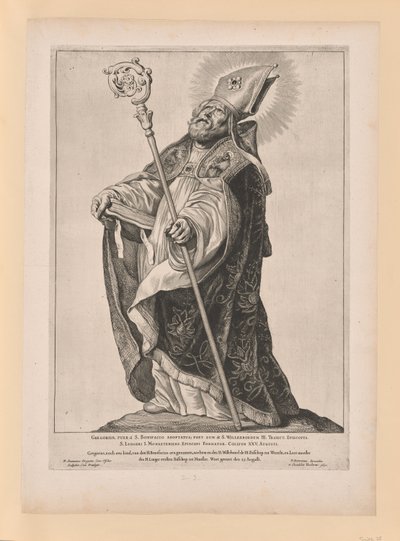 Święty Willebrord, ze świętych północnej i południowej Holandii autorstwa Cornelis Visscher