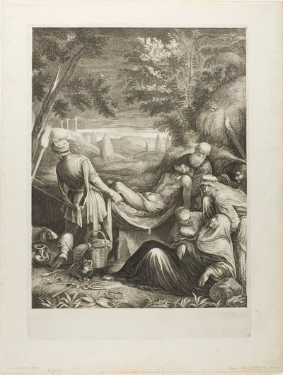 Złożenie do grobu autorstwa Cornelis Visscher