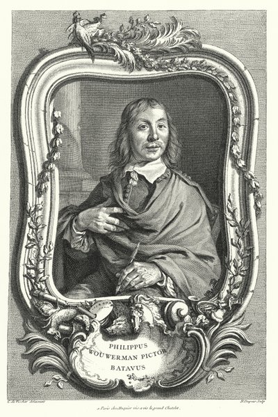 Philips Wouwerman, holenderski malarz autorstwa Cornelis after Visscher