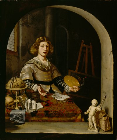 Artysta w swojej pracowni, ok. 1665-70 autorstwa Cornelis attr. to Bisschop