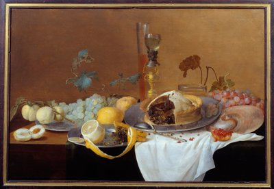 Martwa natura z obrazem pate autorstwa Cornelisa de Heema (1631-1695) Nantes z XVII wieku, Musee des Beaux Arts autorstwa Cornelis de Heem