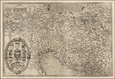 Mapa Dunaju z 1593 r. autorstwa Cornelisa de Jode autorstwa Cornelis de Jode