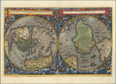 Hemispheriu ab Aequinoctiali Linea, ad Circulu Poli Arctici, 1593 r. autorstwa Cornelis de Jode
