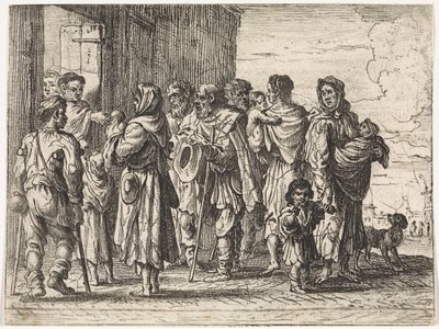 Żebracy do klasztoru Sceny gatunkowe (tytuł serialu) autorstwa Cornelis de Wael