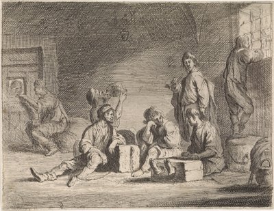Więźniowie w lochach Sceny gatunkowe (tytuł serialu) autorstwa Cornelis de Wael