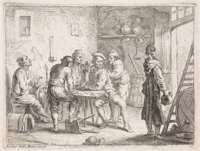 Kobieta opuszcza gospodę autorstwa Cornelis de Wael