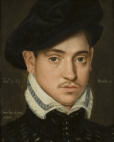Portret młodego mężczyzny autorstwa Cornelis de Zeeu