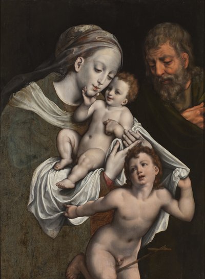 Święta Rodzina z Dzieciątkiem Św autorstwa Cornelis van Cleve