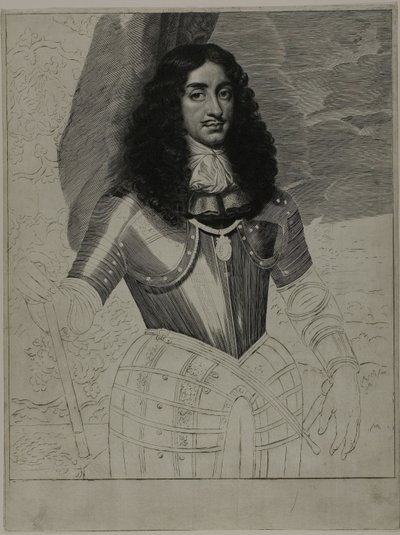 Karol II, król Anglii autorstwa Cornelis van Dalen II