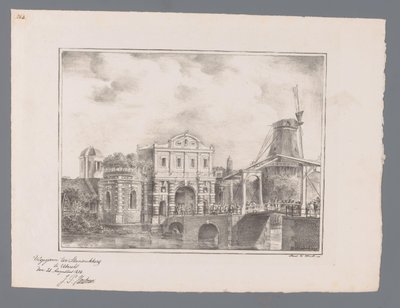 Catharijnepoort w Utrechcie Obrazy twarzy w Utrechcie lub w jego pobliżu (tytuł serii) autorstwa Cornelis van Hardenbergh