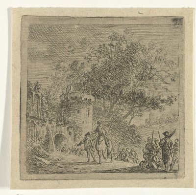 Żołnierze przy bramie autorstwa Cornelis van Hardenbergh
